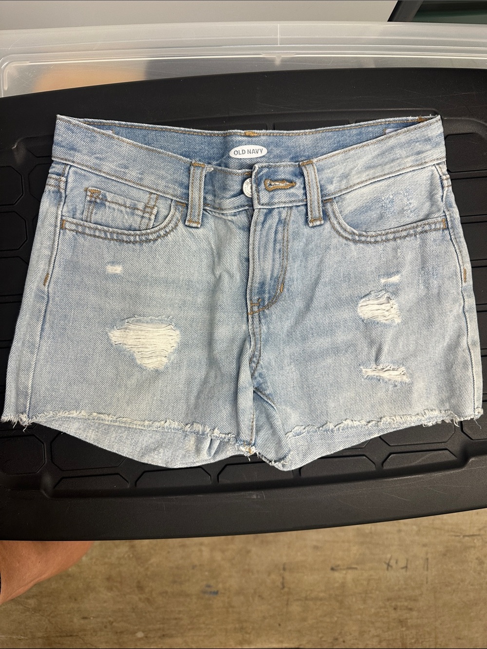 Old Navy Light Wash Distressed Denim Cutoff Shorts
